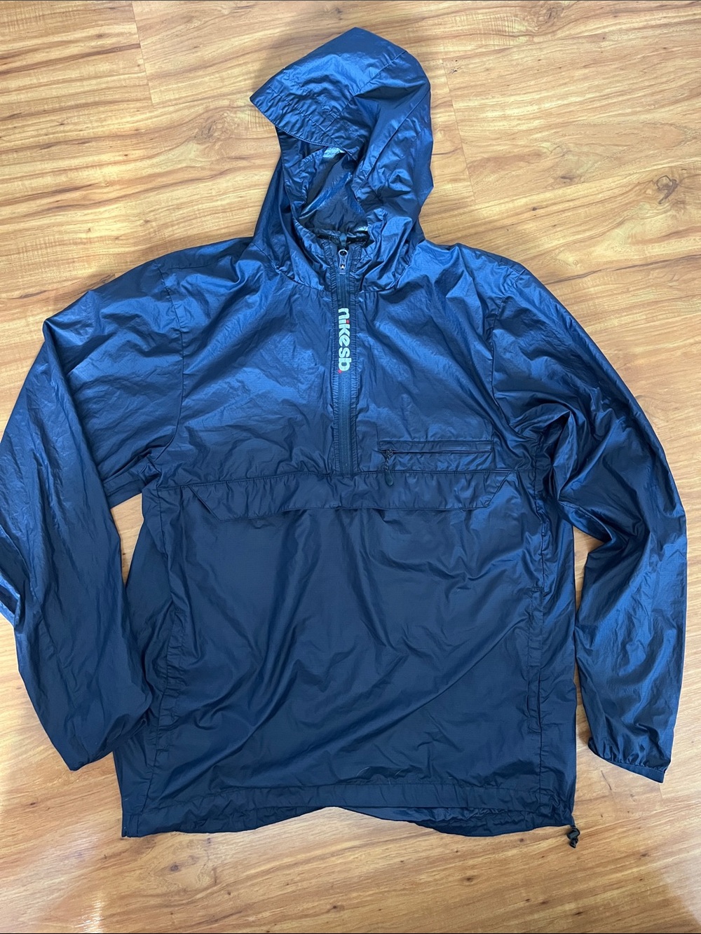 Nike Blue Hooded Pullover Windbreaker